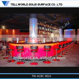 S Shape Bar Counter Grey Color for Lobby thumbnail-3