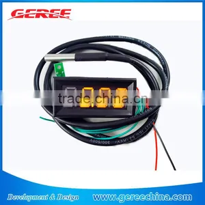 Digital Car/Room/Water and DIY Ect Time/Voltage/Temp Meter Thermometer Hygrometer 0.56" Yellow LED thumbnail-1