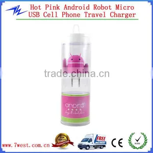 For Iphone 5 Android Robot Mobile Phone Travel Charger USB Wall Charger thumbnail-1