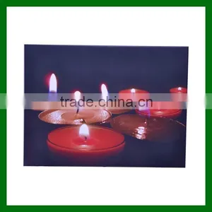 2016 LED Canvas Wall Art Christmas Candle,canvas Paining,christmas Led Lights Candles thumbnail-1