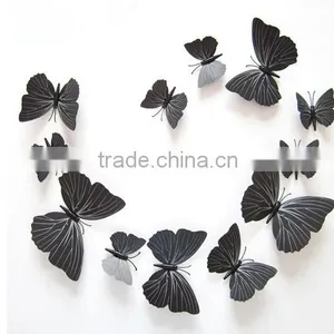 12Pcs 3D Butterfly Sticker Art Design Decal Wall Home Decor Room Decoration thumbnail-4