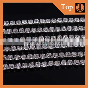 New Arrival Glass Crystal Rhinestone Cup Chain for Shoes thumbnail-3