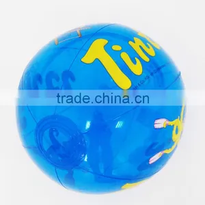 20cm Inflatable PVC Blue Beach Ball For Babys Toy Ball thumbnail-4