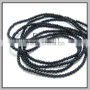 4mm Black Round Loose Imitation Glass Pearl thumbnail-1