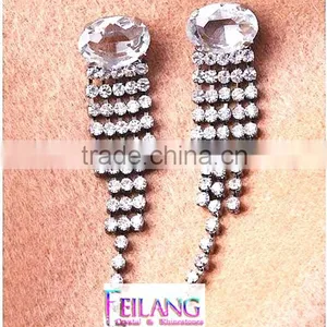 Luxury Crystal Cute Earrings Exaggerated Tassel Earrings Long Section thumbnail-1
