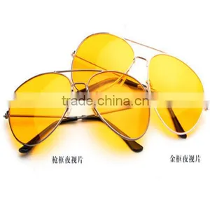 Yellow Unisex HD Night Vision Driving Anti Glare Glasses Eyewear thumbnail-1