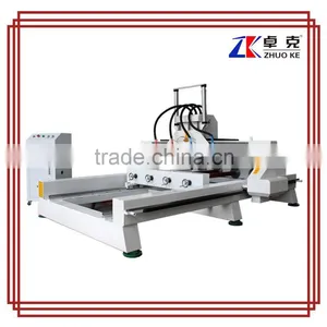 One Z Axis,4 Spindles,air Cylinder 1325 CNC Wood Cutting Machine in Furniture Desk Chair Legs thumbnail-1