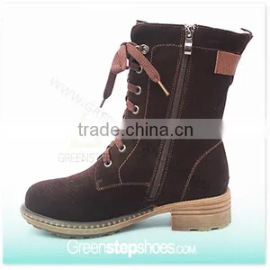 Hot Selling Wine Red Cow Suede Leather Woman Boot, Women Ladies Shoes thumbnail-2