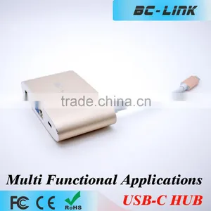 Usb Type c to Vga, Hdml and Usb c Female Charging Port+3 Usb3.0 Hub thumbnail-2
