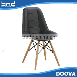 Leisure Leather Chair Wood Legs Office Chair thumbnail-1