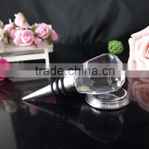 Personlized Clear Crystal Wine Bottle Stopper for Wedding Decoration thumbnail-1