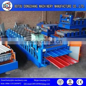 Automatic Galvanized Wallboard Trapezoidal IBR Roof Panel Single Deck Cold Roll Forming Machine thumbnail-1