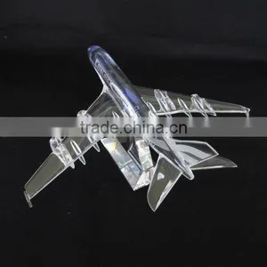 Pure Clear Crystal Propeller-driven Aircraft/airline/Boeing Aeroplane for Crystal Transport Models With Engraved (R-1051 thumbnail-1