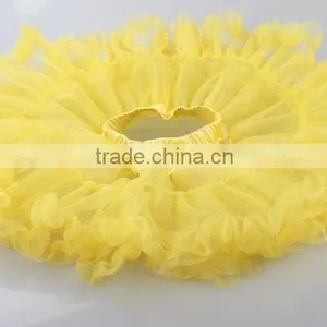 Yellow Ruffled Tutu Skirt For Children Girls thumbnail-2