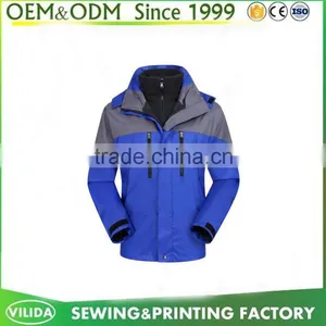 100% Ployester Men Waterproof Softshell Jacket,color Combination Windbreaker Jacket thumbnail-3