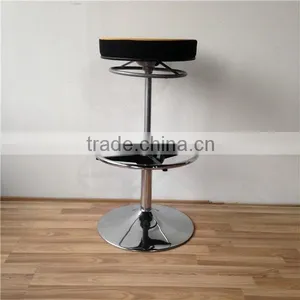 New Brown Fabric Mordern Bar Stools With Footrest Bar thumbnail-4