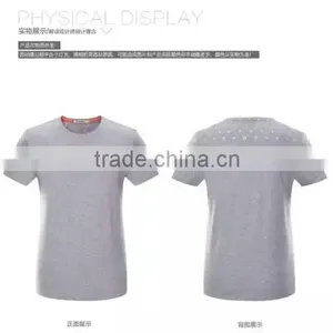 Chinese Factory Bulk Plain T-shirts Cheap Plain Grey T-shirts thumbnail-4