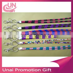 Bling Bright Multi Coloured Diamante Crystal Rhinestone Lanyard New Designs thumbnail-1