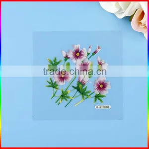Flower Designs PVC Stickers/crystal Vinyl Stickers thumbnail-3