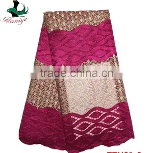 Latest Design China Supplier African Lace Fabrics 5 Yards ZZN21 thumbnail-1