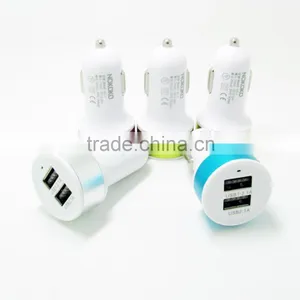 2.1A/1A Aluminium Alloy One to Two Car Charger for Apple Iphone/Ipad and Android Phone/Tablet thumbnail-4
