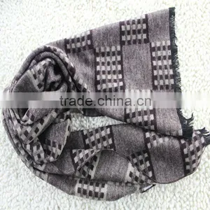 New Product Fashion and Popular Darker Colors Four Square Design Acrylic Scarf thumbnail-1