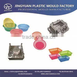 High Quality Plastic Kitchen Basket Mould Household Washing Basket Injection Mold Factory Price thumbnail-1