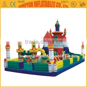 For Rental Inflatable Air Playground/durable Inflatable Fun City/Jumping House Big Games thumbnail-1