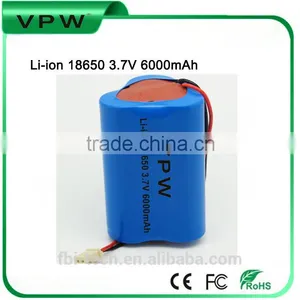 Rechargeable 6000mah 3.7V Li-ion Battery 18650p With CE FCC MSDS ROHS Certification thumbnail-1