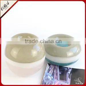 Wholesale Imitation Natural Jade Mouth Blown Art Egg Shaped Glass Vase thumbnail-4