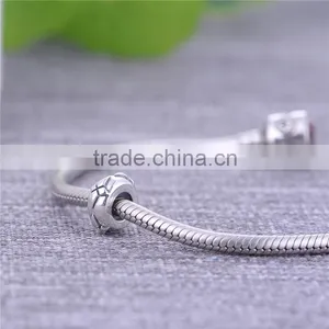 Antique Large Hole Inner With Silicon Stopper Silver Spacer Charm Custom Silver Beads thumbnail-3