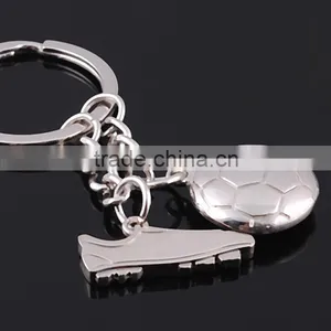 Wholesale Metal Football Shoes With Ball Key Chains/Metal Football Shoes Key Rings thumbnail-2