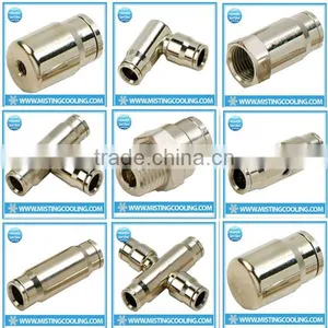 TY1730 Haigint High Pressure Copper Push-in Cross Connector Brass With Nickel Plated for Nylon Tubing and Stainless Steel Tubing thumbnail-4