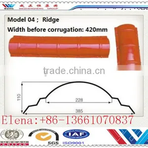 Low Price Color Coated Steel Ridge for Two-sloped Roof, Long Use Ridge Steel Roof thumbnail-4