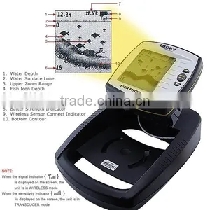 2-in-1 Portable Wireless Boat Fish Finder Sonar Sensor Contour Alarm Fishfinder thumbnail-3