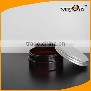 5 oz Amber Wide Mouth PET Plastic Jars With Metal Cap thumbnail-3