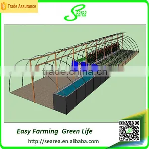 Single Span Aquaponic Greenhouse thumbnail-1