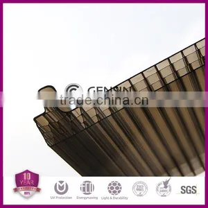 Haining Gensin U-lock Multi-wall 4-wall Rectangular Structure Polycarbonate Sheets 600mm thumbnail-3
