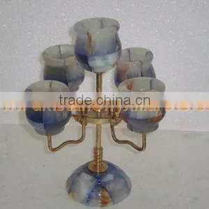 WholeSale 2017 New Design BEST POPULAR ONYX PATCH COLORED CANDLE HOLDERS STANDS thumbnail-3
