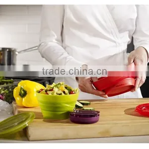 Silicone Fruit Bowl,silicone Salad Bowl,silicone Food Bowl thumbnail-1