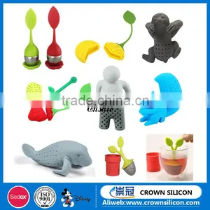 Existing Molds! Hot Sales Free FDA Grade Silicone Tea Filter Tea Infuser thumbnail-1