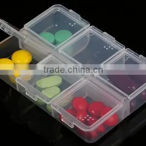 Cy275 Mini Portable Clear Empty Braille 6 Cells Pill Medicine Drug Storage Case Box thumbnail-3