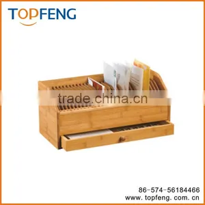 31 Day Bill and Mail Organizer Wood Mail Box Letter Organizer With Drawer thumbnail-1