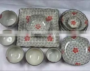 10 Pcs Japanese Style Stock Porcelain Dinner Set thumbnail-1