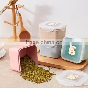1600ml Wheat Straw Plastic Preservation Box Plastic Box With Transparent Cover thumbnail-1