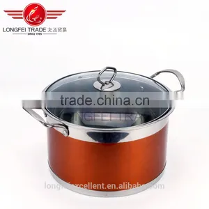 Factory Stocked Colorful Cheap Stainless Steel Soup Cooking Pot Set thumbnail-3