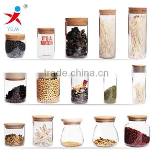 Different Volumes Glass Jars With Wood or Bamboo Covering thumbnail-1