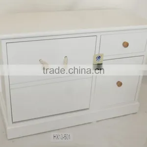 White Paulownia Europe Style Fashion Wooden Shoes Cabinet for Living Room thumbnail-1
