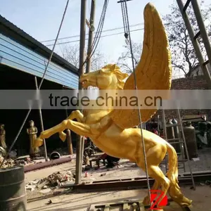 Flying Golden Winged Horse Sculpture in Bronze thumbnail-3