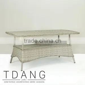 Trieste Outdoor Wicker Table - Outdoor Rattan Dining Table thumbnail-1